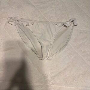 White Ruffle Bikini Bottom